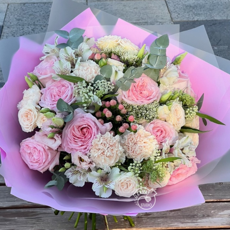БУКЕТ &laquo;РОЗОВЫЙ ЖЕМЧУГ&raquo;