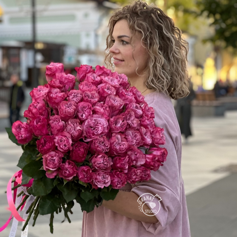 Монобукет &laquo;Розовое счастье&raquo;