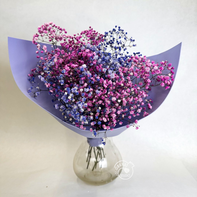Букет из сиреневой гипсофилы