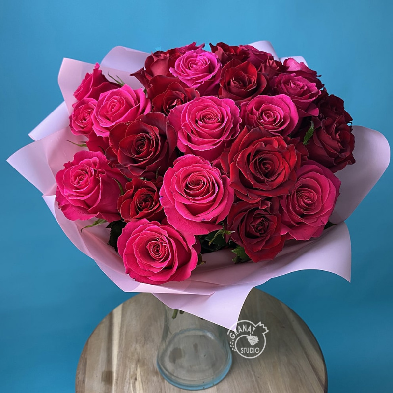 Красно-розовый букет L