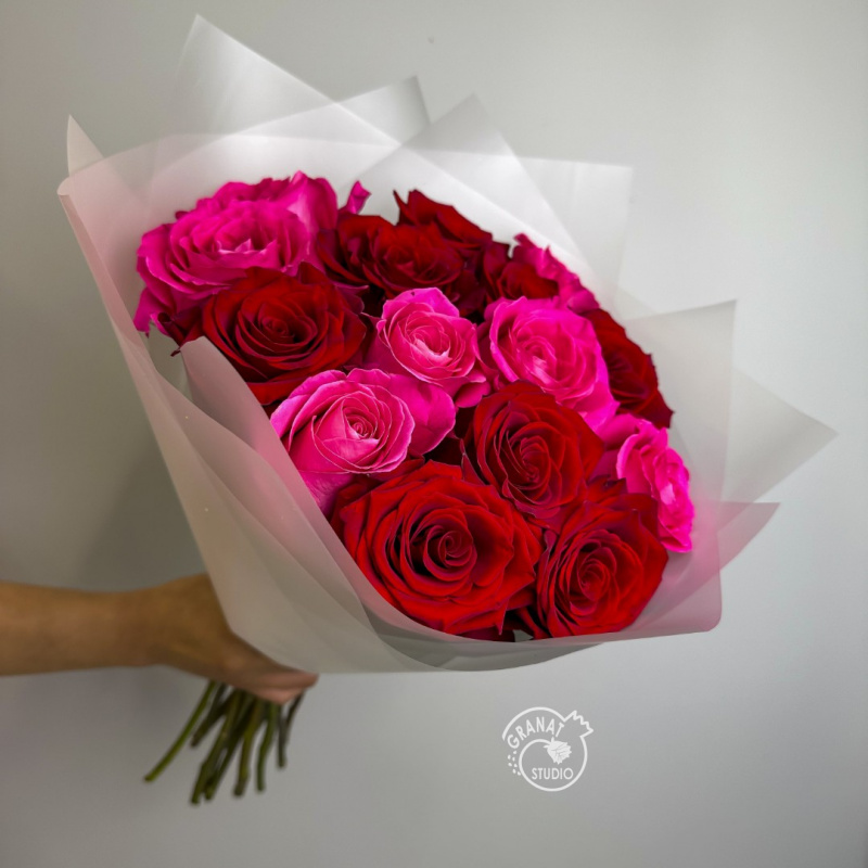 Красно-розовый букет M