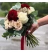 Букет с георгинами