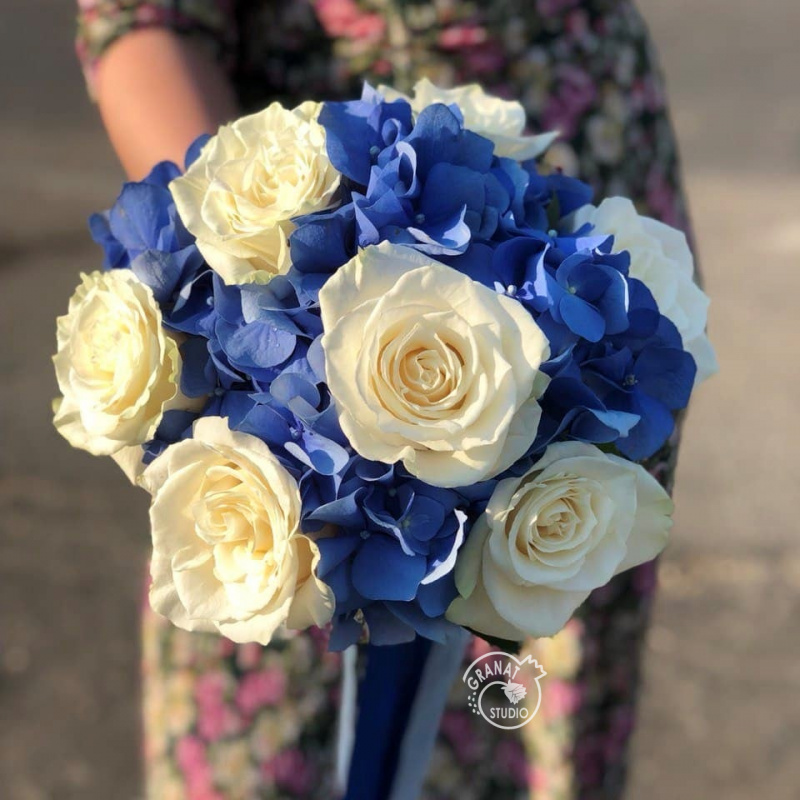 Букет «Синяя гортензия»
