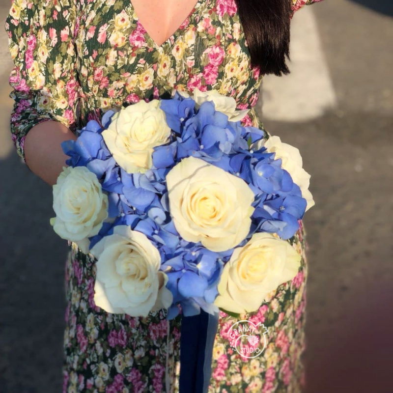 Букет «Синяя гортензия» 1