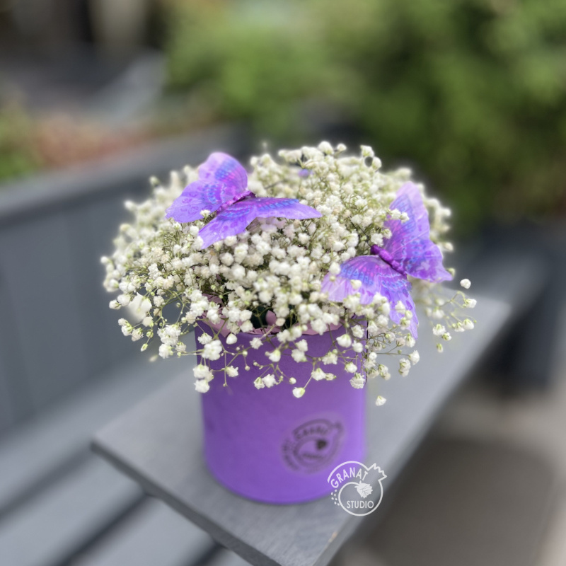 Фиолетовый воздушный букет 1