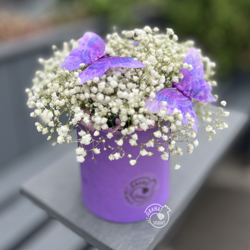 Фиолетовый воздушный букет